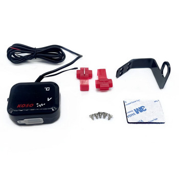 USB порт адаптер Захранване Мултифункционален волтметър Термометър Захранване 12-24V 3A Бързо зареждане 3в1 Аксесоари за мотоциклети