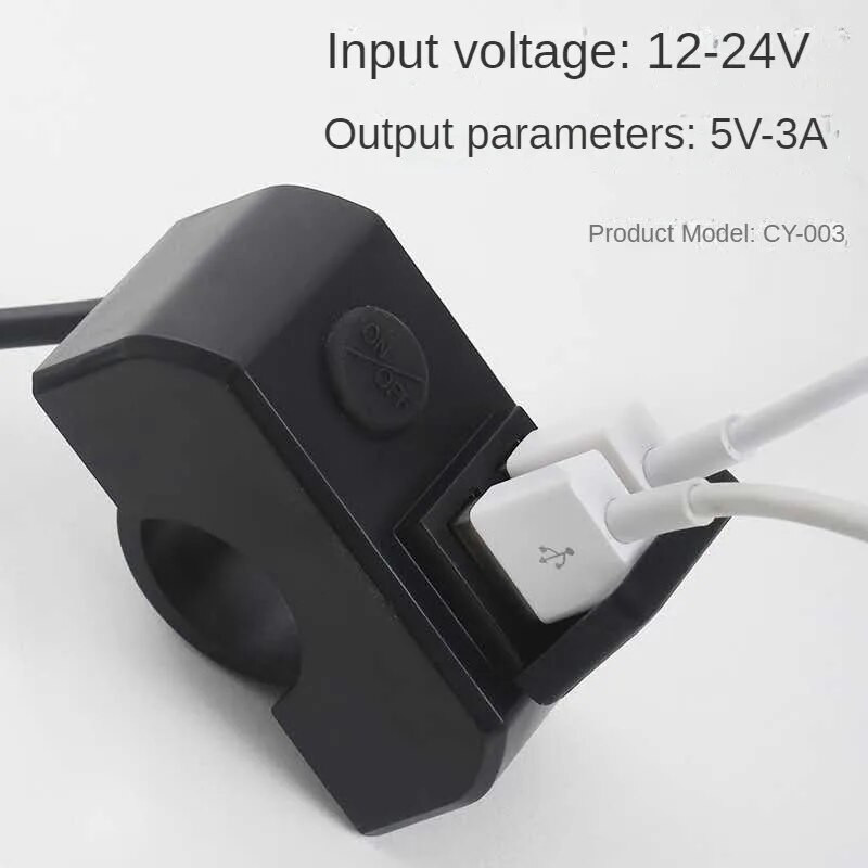 Motocikla dubultā USB lādētāja stūre 12v līdz 5v 3A ātrās uzlādes adapteris autocikla barošanas avota ligzda ar voltmetru tālrunim
