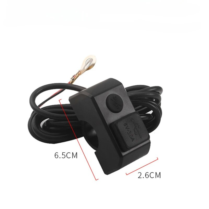 Motocikla dubultā USB lādētāja stūre 12v līdz 5v 3A ātrās uzlādes adapteris autocikla barošanas avota ligzda ar voltmetru tālrunim