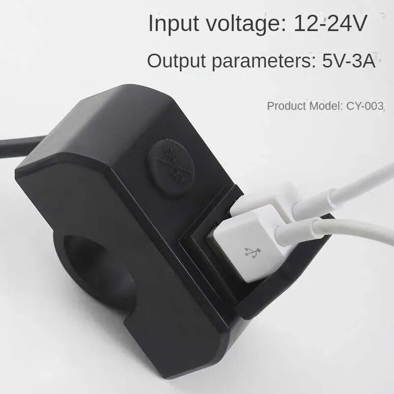 Motocikla dubultā USB lādētāja stūre 12v līdz 5v 3A ātrās uzlādes adapteris autocikla barošanas avota ligzda ar voltmetru tālrunim