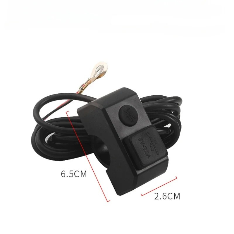 Motocikla dubultā USB lādētāja stūre 12v līdz 5v 3A ātrās uzlādes adapteris autocikla barošanas avota ligzda ar voltmetru tālrunim