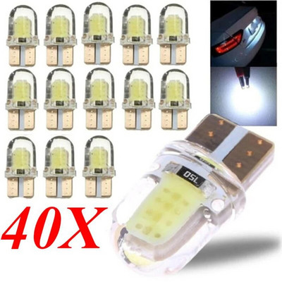 LED W5W T10 194 168 W5W COB 4SMD Led крушка за паркиране Auto Wedge Clearance Lamp Canbus Silica Bright White License Light Bulbs