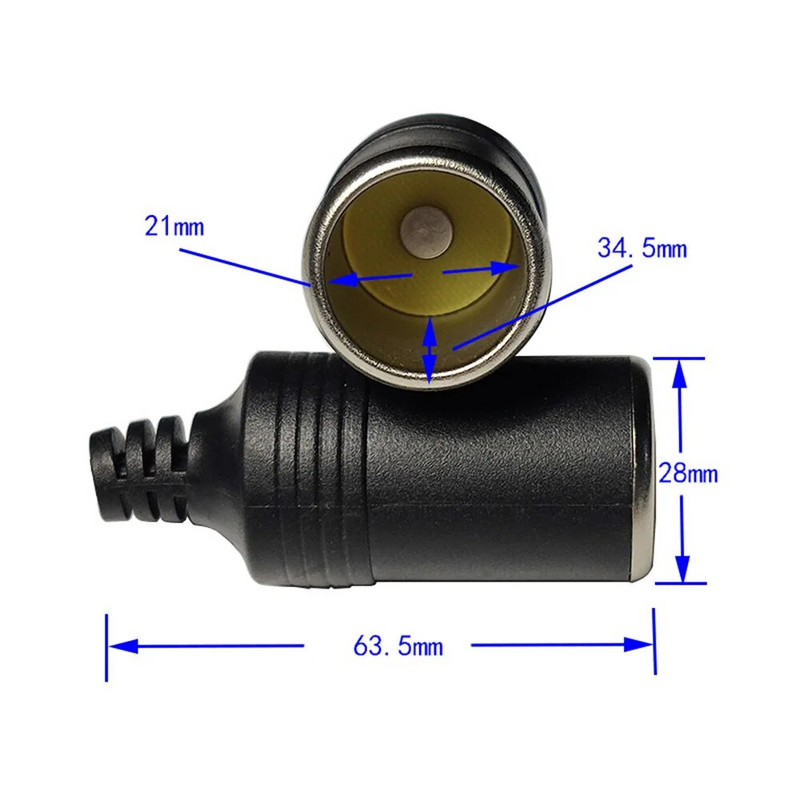 Din Hella Male Plug Powerlet Plug Eiropas tipa 12V cigarešu šķiltavu adaptera savienotājs Universāls pilnas sērijas BMW un motocikls.