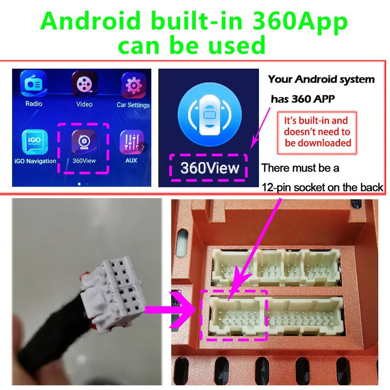 Androidi multimeediumi jaoks kaameraga 360 android kaamera 360° panoraamne ruumilise vaate süsteem sisseehitatud 360App HD 3D 1080p 720p