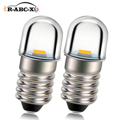 2pcs Miniature LED Light 3V 6V 12V Mini Lamps E10 P13.5S base Small Industrial instrument LED Bulbs Warm white Lionel 1447