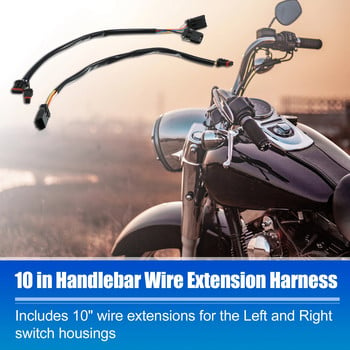 Motoforti 1 чифт 10-инчов 12-инчов 14-инчов кормило CAN Bus Circuit Wire Cable Extension Kabel за Harley Softail Touring