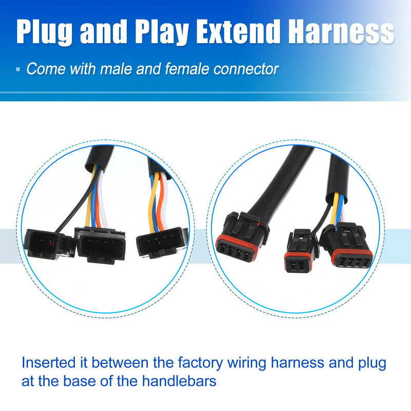Motoforti 1 par 10 inča 12 inča 14 inča upravljač CAN Bus Circuit Žica Produžni kabelski svežanj za Harley Softail Touring
