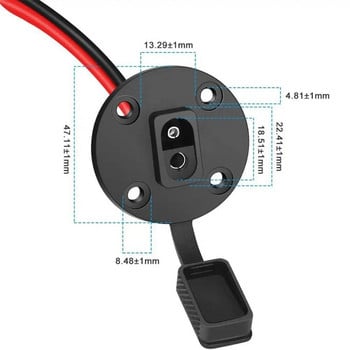 10AWG SAE кабел 2-щифтов бързоразединителен удължителен кабел за автомобилен панел Отвори за винтове за слънчеви панели Батерия за мотоциклети Battrey