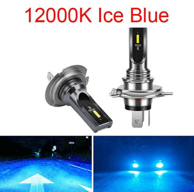 2tk LED-auto esitule pirn H4 H7 ZES Chip miniautovalgusti 20000LM 80W H9 H11 H16 HB3 HB4 3000K 4300K 12V 24V auto stiil