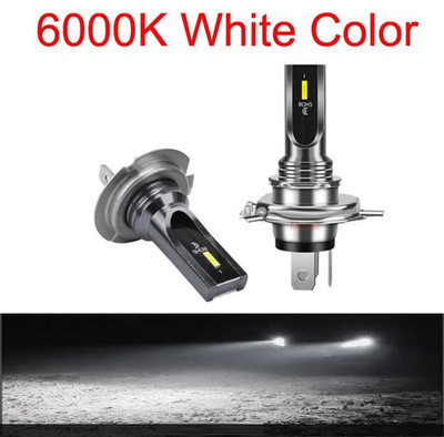 2tk LED-auto esitule pirn H4 H7 ZES Chip miniautovalgusti 20000LM 80W H9 H11 H16 HB3 HB4 3000K 4300K 12V 24V auto stiil