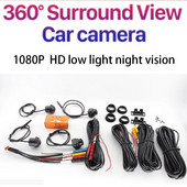 Androidi multimeediumisüsteemile koos sisseehitatud 360° panoraamkaamera funktsiooniga 720P HD taga/ees/vasak/parem 360 linnulennult sys
