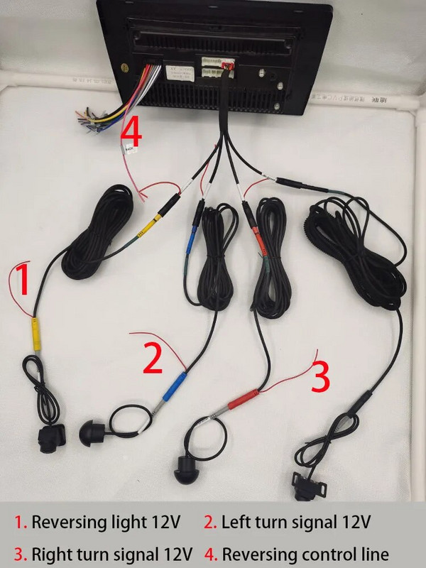 Android multimédiás rendszerhez beépített 360°-os panoráma kamera funkcióval 720P HD hátul/elöl/bal/jobb 360 madártávlat rendszer