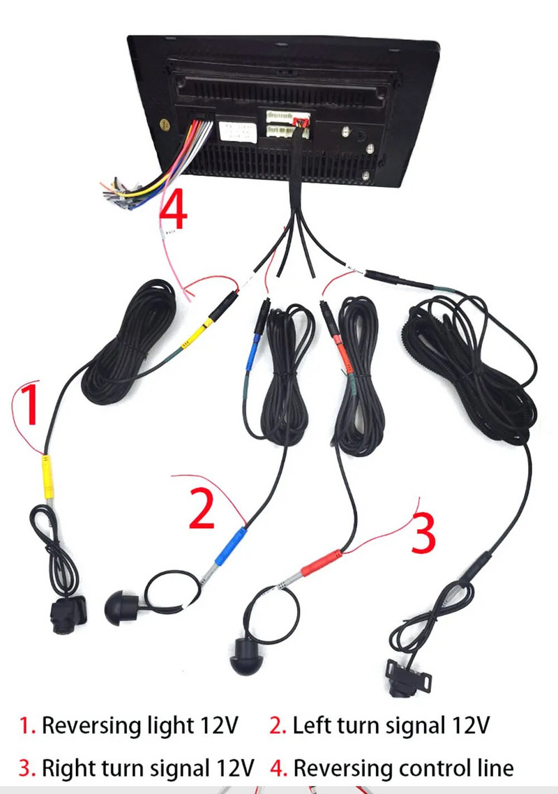 360 fokos kamera Android multimédiás rádióhoz, beépített 360 nézet funkcióval Univerzális első és hátsó bal és jobb kamera, nagy felbontás