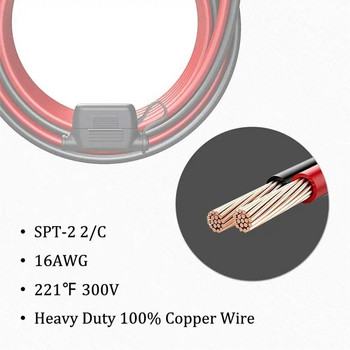 16AWG 4FT 6FT 10FT 2-пинов терминал SAE към O конектори Удължителен кабел Конектор за кабел за зарядно/поддържащо устройство