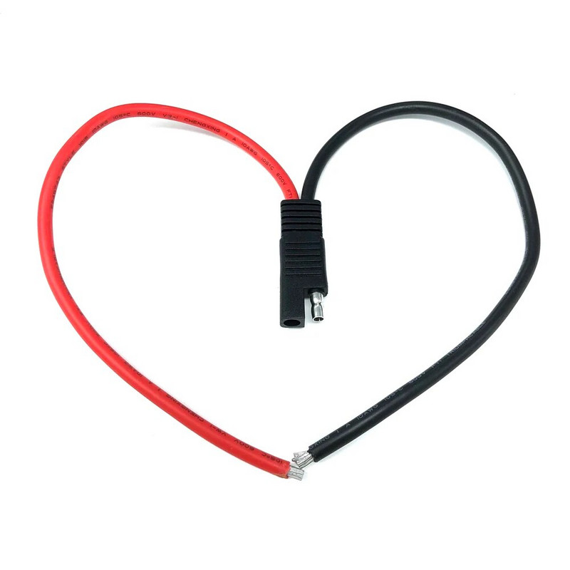 30 cm 10AWG SAE viena gala pagarinātāja kabeļa izeja/izvade līdzstrāvas jauda Automobiļu pagarinātāja kabelis saules paneļa akumulatora SAE spraudnis