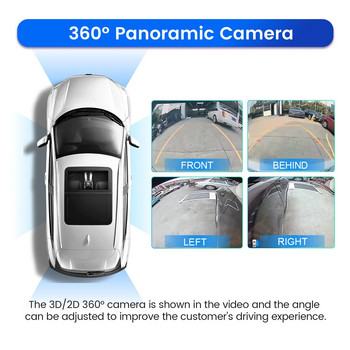 MEKEDE 3D 360° Панорамна камера Задна / Предна / Лява / Дясна 1080P AHD 360 Панорамни аксесоари за Android Автомобилно стерео радио