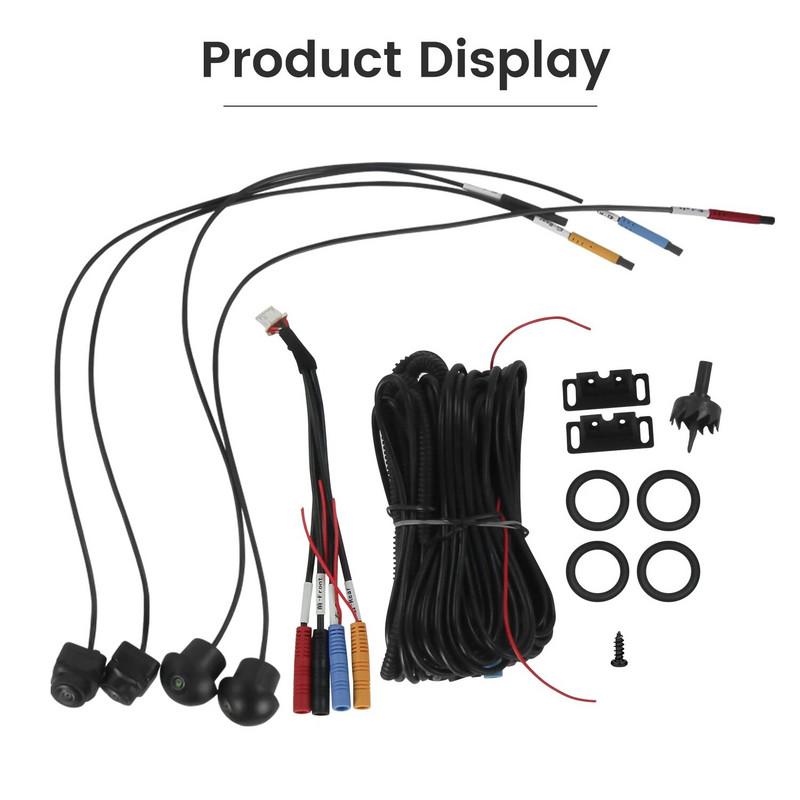 MEKEDE 3D 360° panorāmas kamera aizmugurē / priekšā / pa kreisi / pa labi 1080P AHD 360 panorāmas piederumi Android automašīnas stereo radio
