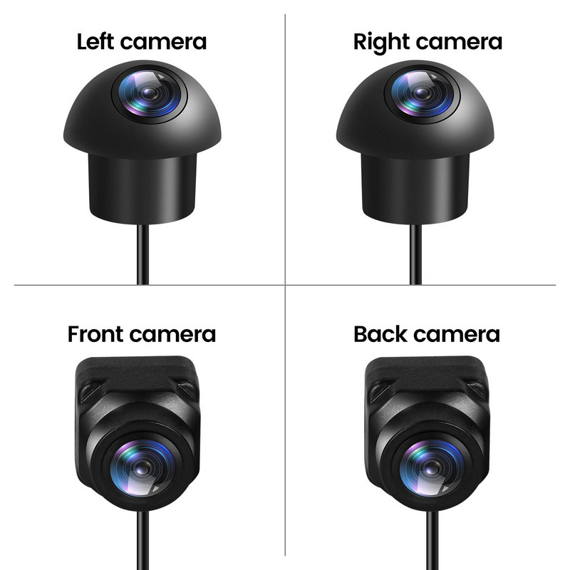 MEKEDE 3D 360° panorāmas kamera aizmugurē / priekšā / pa kreisi / pa labi 1080P AHD 360 panorāmas piederumi Android automašīnas stereo radio