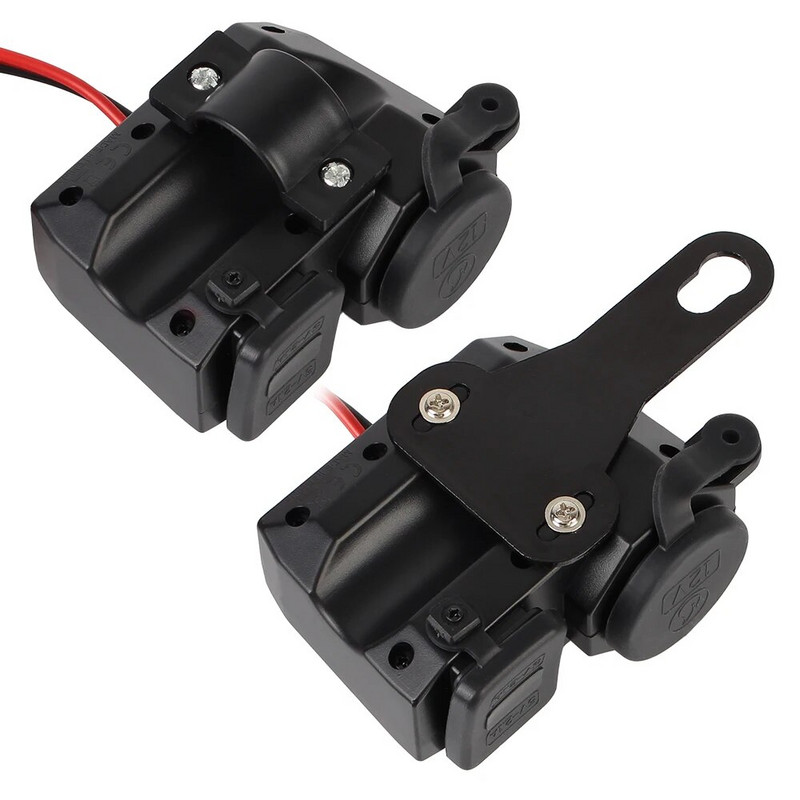 Για τηλέφωνο Ψηφιακή οθόνη 5V 2.1A Προσαρμογέας Τροφοδοτικό Τροφοδοτικό Τιμονιού Μοτοσικλέτας Φορτιστής Διπλή θύρα USB Υποδοχή αναπτήρα