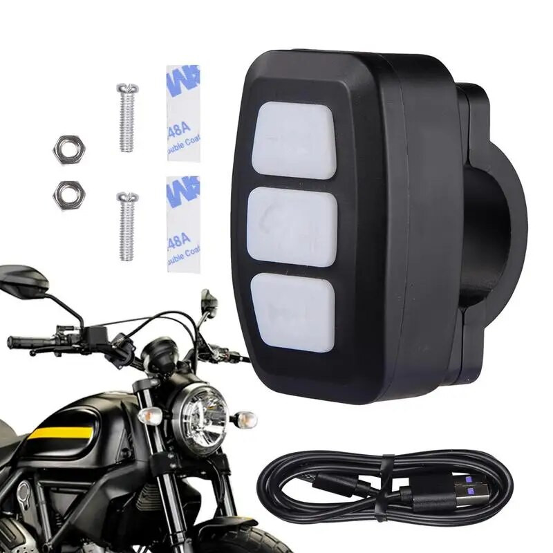 Blue Tooth motocikla stūres tālruņa kontrolieris tālruņa atbildei ūdensizturīgs velosipēda bezvadu multivides poga tālruņa mūzikas fotoattēlam