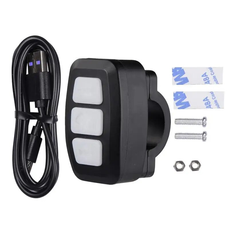 Blue Tooth motocikla stūres tālruņa kontrolieris tālruņa atbildei ūdensizturīgs velosipēda bezvadu multivides poga tālruņa mūzikas fotoattēlam