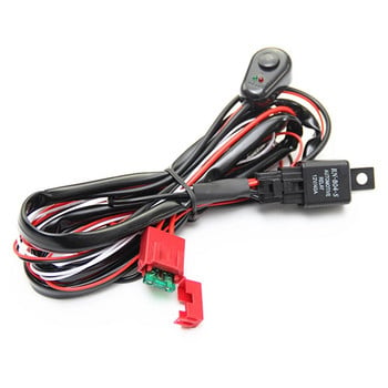 Комплект кабелни снопове с релеен превключвател с предпазител за 2 LED светлини за фарове за мъгла