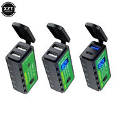 3.1A/4.8A C TYPE-C motociklo USB įkroviklis SAE prie USB Type-C voltmetro įjungimo/išjungimo jungiklis, atsparus vandeniui greito atjungimo kištukas, motociklai