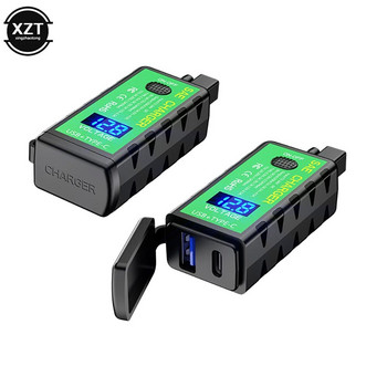 3.1A/4.8A TYPE-C Φορτιστής USB μοτοσικλέτας SAE σε USB Type-C Διακόπτης ενεργοποίησης/απενεργοποίησης βολτόμετρου Αδιάβροχες μοτοσικλέτες γρήγορης αποσύνδεσης