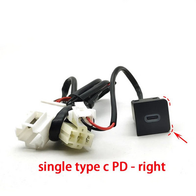 За VW Golf 6 Jetta 5 MK5 Scirocco 2006 - 2012 Автомобилно USB зарядно устройство PD Бързо зареждане QC3.0 Бутон за автоматичен адаптер за зареждане на телефона
