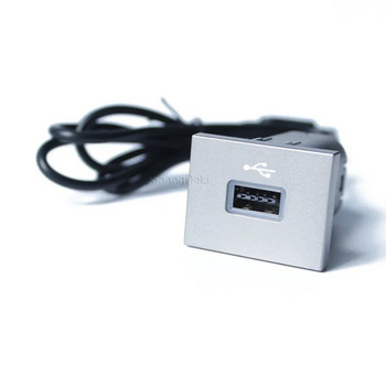 Αυτοκίνητο Μαύρο/Ασημί Προσαρμογέας εισόδου USB Audio Radio U-disk flash Καλώδιο διασύνδεσης υποδοχής για Ford Focus 2 Mk2 2009-2011 Αξεσουάρ