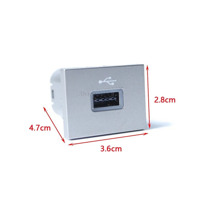 Αυτοκίνητο Μαύρο/Ασημί Προσαρμογέας εισόδου USB Audio Radio U-disk flash Καλώδιο διασύνδεσης υποδοχής για Ford Focus 2 Mk2 2009-2011 Αξεσουάρ