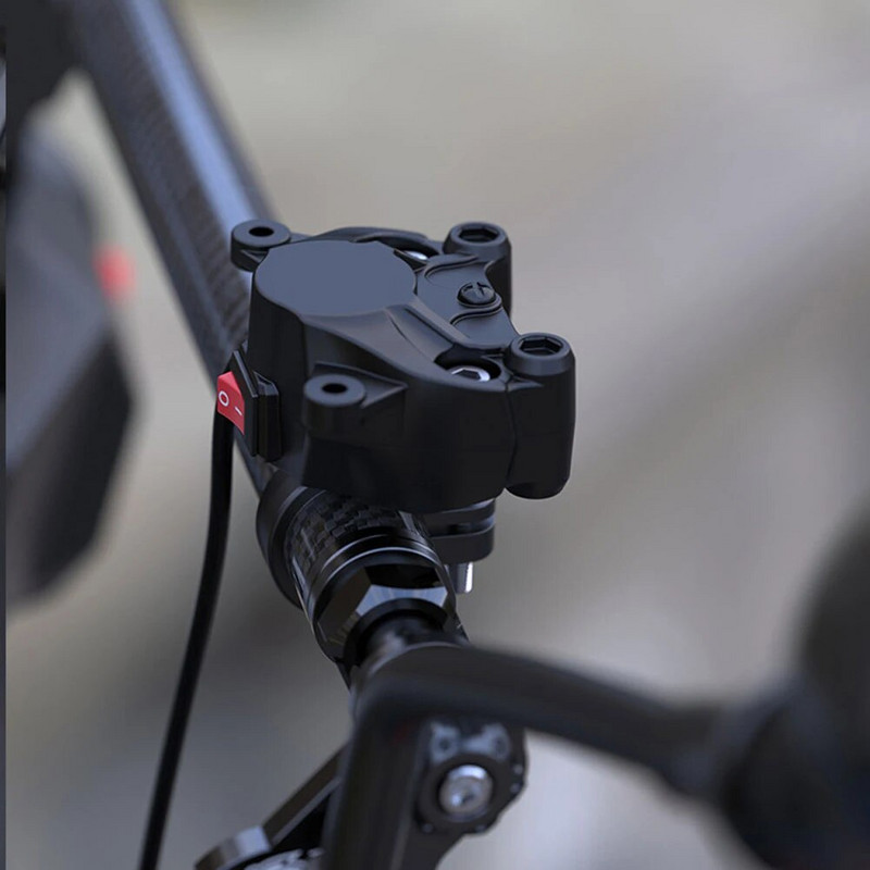 Motocikla tālruņa lādētāja ligzda Āra USB interfeiss Ūdensizturīgs 2A Ātrās uzlādes 12V Stūres aizmugurējā skata spoguļa stiprinājums