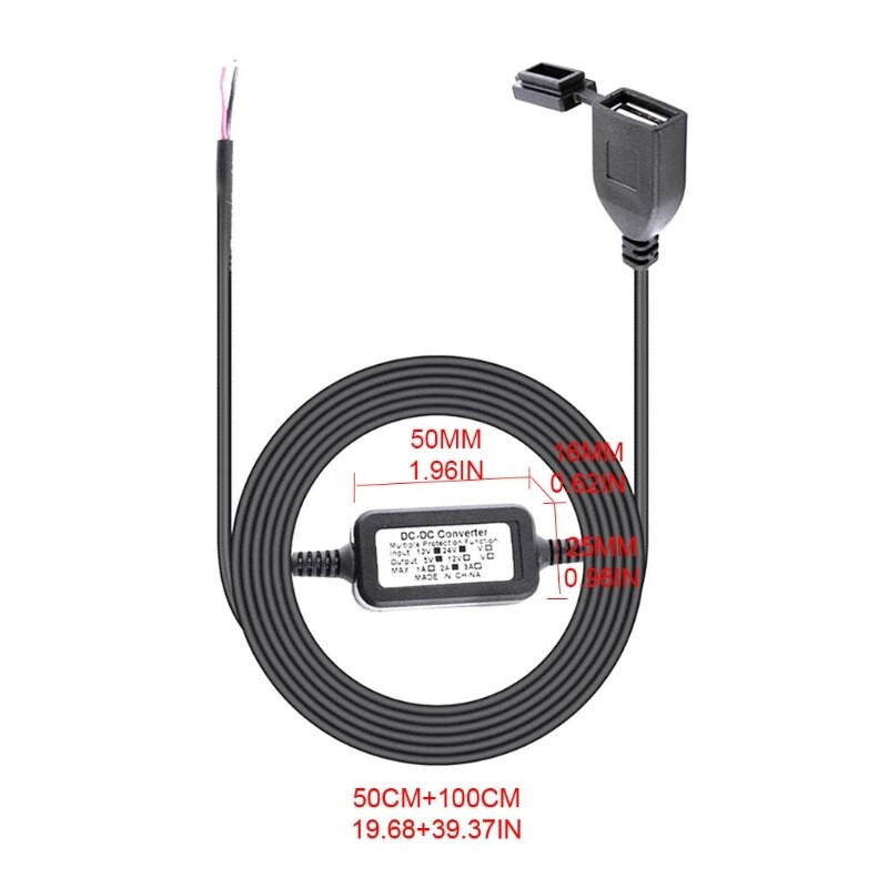 12V-24V USB lādētājs, paslēpts ūdensizturīgs USB barošanas avota ports ligzda lādētājs motora lādētājs motocikla viedtālruņa GPS