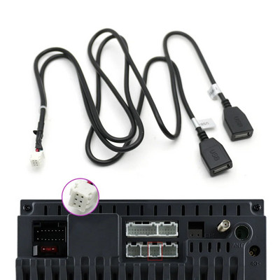 4 6 8 Pin utični konektor Dual USB sučelje Kabelski adapter za Android Radio Navigacija Multimedija IOS Auto Player