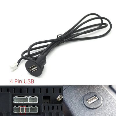 4 6 8 Pin Plug Connector Kahe USB-liidese kaabliadapter Androidi raadionavigatsiooni jaoks Multimeedia IOS-i automängija
