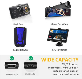 Buck Line 24 ώρες Parking Monitor Hardwire Kit Φορτιστής καλωδίου φόρτισης 12V έως 5V για DashCam Dash Camera DVR εγγραφής κάμερας