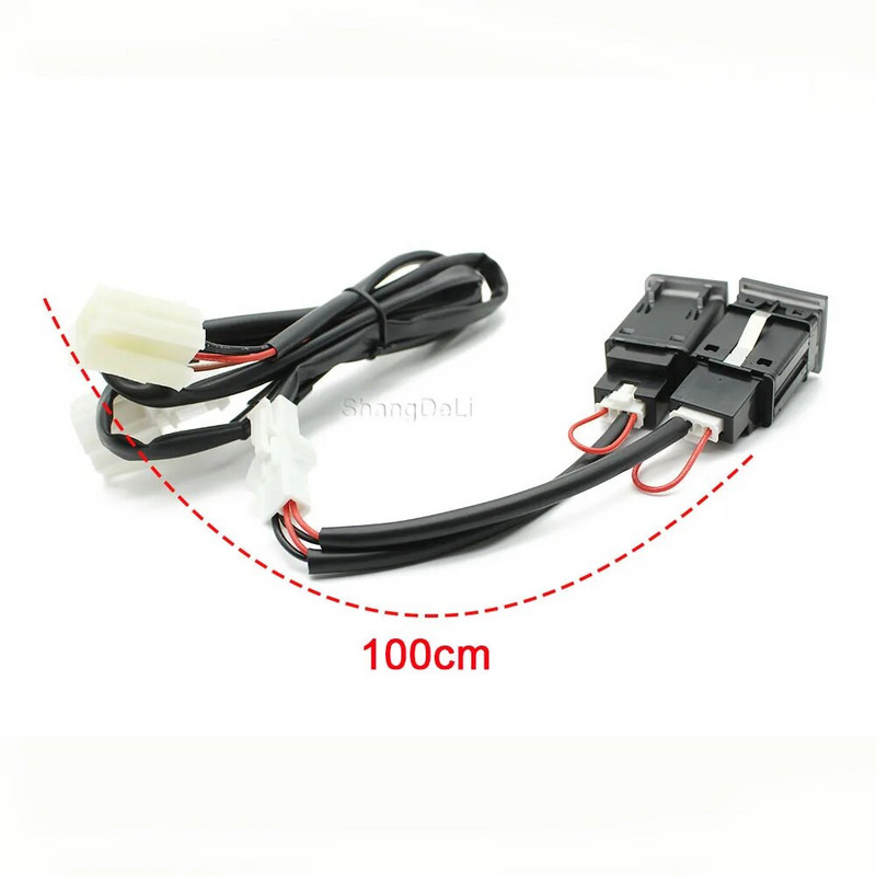 Încărcător USB pentru mașină PD Încărcare rapidă QC3.0 Adaptor de încărcare pentru telefon Buton de ieșire pentru VW Golf 6 MK6 Jetta 5 Scirocco 2006 - 2012