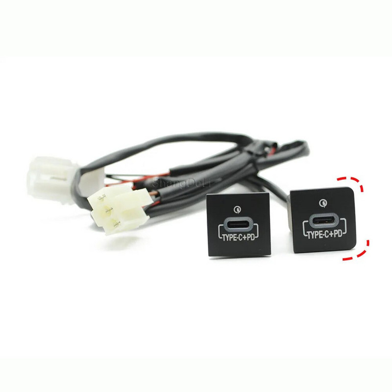 Încărcător USB pentru mașină PD Încărcare rapidă QC3.0 Adaptor de încărcare pentru telefon Buton de ieșire pentru VW Golf 6 MK6 Jetta 5 Scirocco 2006 - 2012