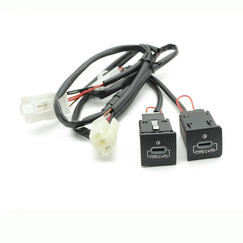 Încărcător USB pentru mașină PD Încărcare rapidă QC3.0 Adaptor de încărcare pentru telefon Buton de ieșire pentru VW Golf 6 MK6 Jetta 5 Scirocco 2006 - 2012
