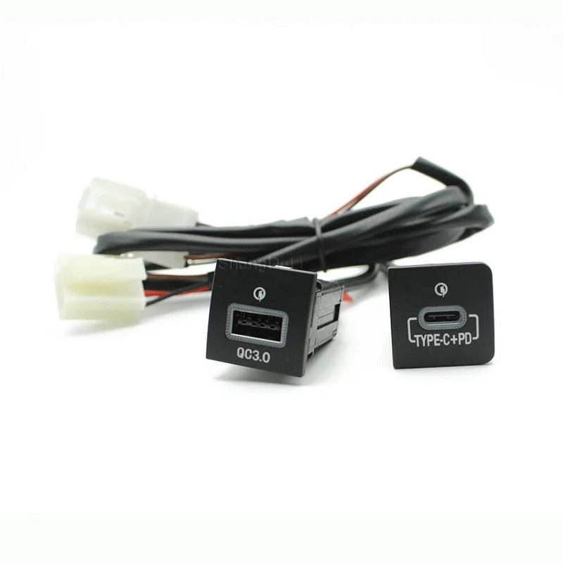 Încărcător USB pentru mașină PD Încărcare rapidă QC3.0 Adaptor de încărcare pentru telefon Buton de ieșire pentru VW Golf 6 MK6 Jetta 5 Scirocco 2006 - 2012