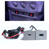 12V/24V automašīnas tālruņa lādētāja ligzda Double QC3.0 Type C PD USB uzlādes ports strāvas adapteris Ford Focus 2004-2011 mk2 piederumiem