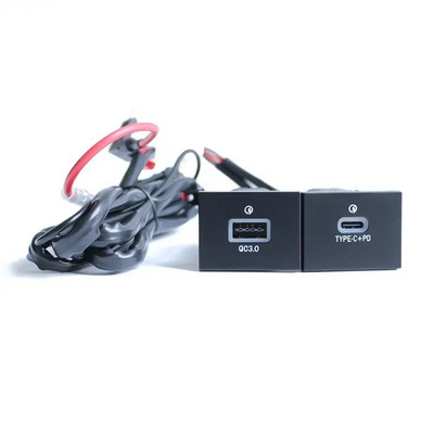 12V/24V automašīnas tālruņa lādētāja ligzda Double QC3.0 Type C PD USB uzlādes ports strāvas adapteris Ford Focus 2004-2011 mk2 piederumiem