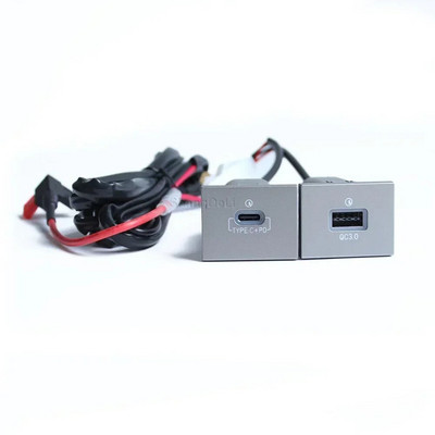 12V/24V automašīnas tālruņa lādētāja ligzda Double QC3.0 Type C PD USB uzlādes ports strāvas adapteris Ford Focus 2004-2011 mk2 piederumiem