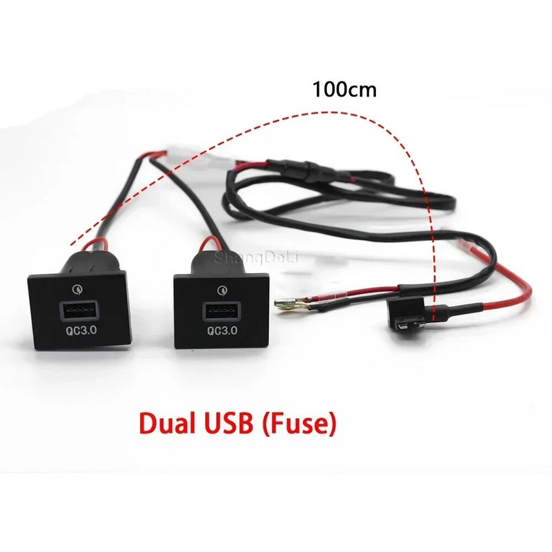 12V/24V Priză încărcător telefon auto Dublu QC3.0 Tip C PD Port de încărcare USB Adaptor de alimentare pentru Ford Focus 2004-2011 mk2 Accesorii