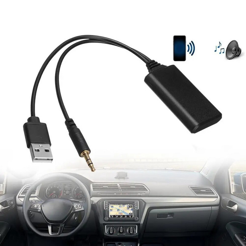 Kvaliteetne universaalne auto 5 V bluetooth mooduli adapteri stereokaabel AUX-IN 3,5 mm pistikupesa juhtmevaba raadioadapter Aux USB