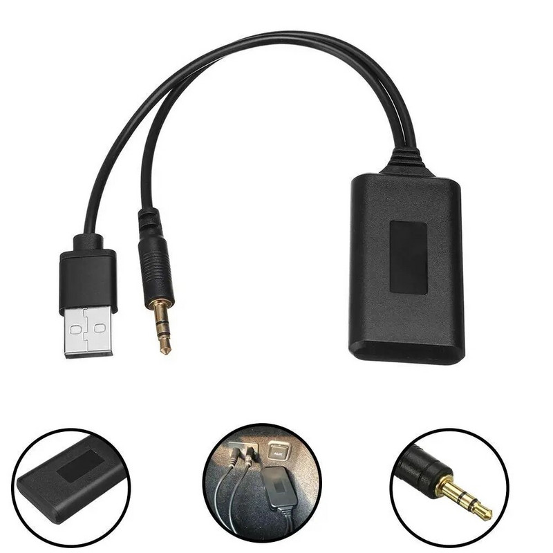 Kvaliteetne universaalne auto 5 V bluetooth mooduli adapteri stereokaabel AUX-IN 3,5 mm pistikupesa juhtmevaba raadioadapter Aux USB