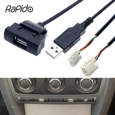 Car RCD510 RNS315 Radio 4 6 Pin Plug Dual USB Interface Cable Adapter for Skoda Octavia Modify Android Multimedia Navigation