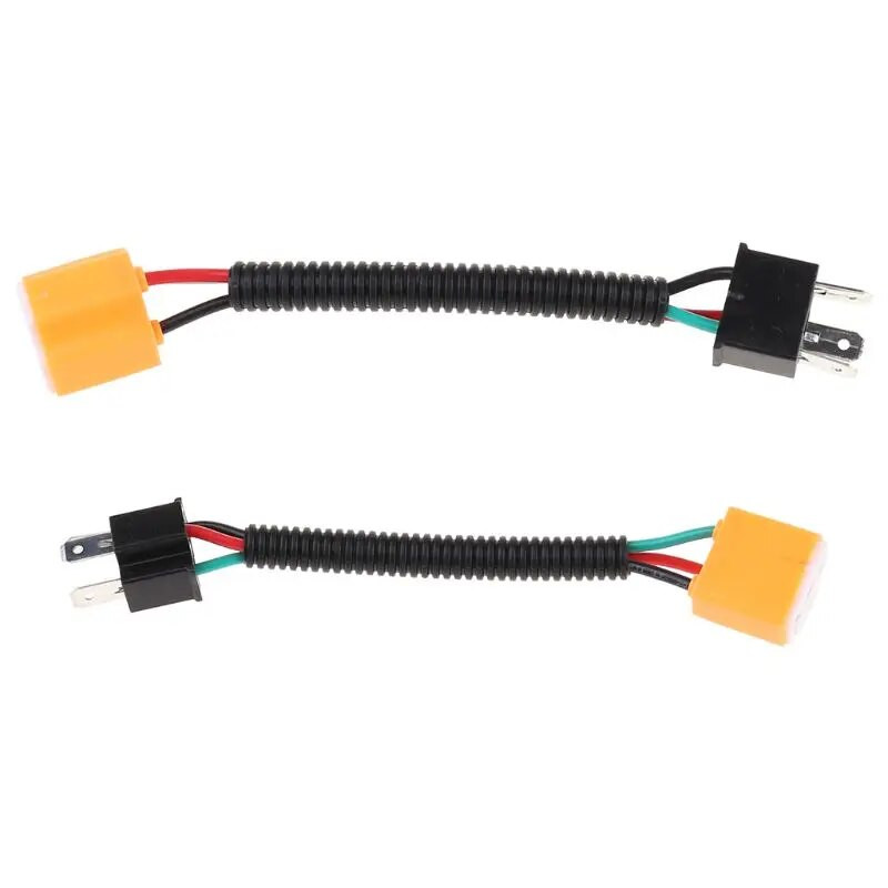 2 vnt. H4 9003 keraminių laidų kištukas, priekinių žibintų jungties prailginimas, naujas