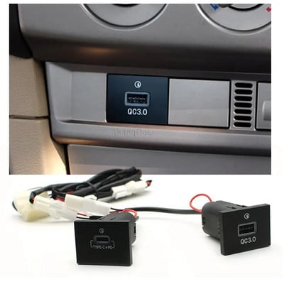 USB utičnica za punjač, adapter za brzo punjenje QC3.0 prekidač za utičnicu za Ford Focus 2 mk2 2009 2010 2011 Dodatna oprema za elektroniku automobila