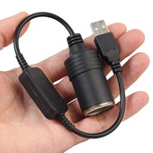 Autós szivargyújtó aljzat USB 5V–12V Átalakító Adapter Vezetékes Vezérlő Dugó Csatlakozó Adapter Auto Belső Tartozékok